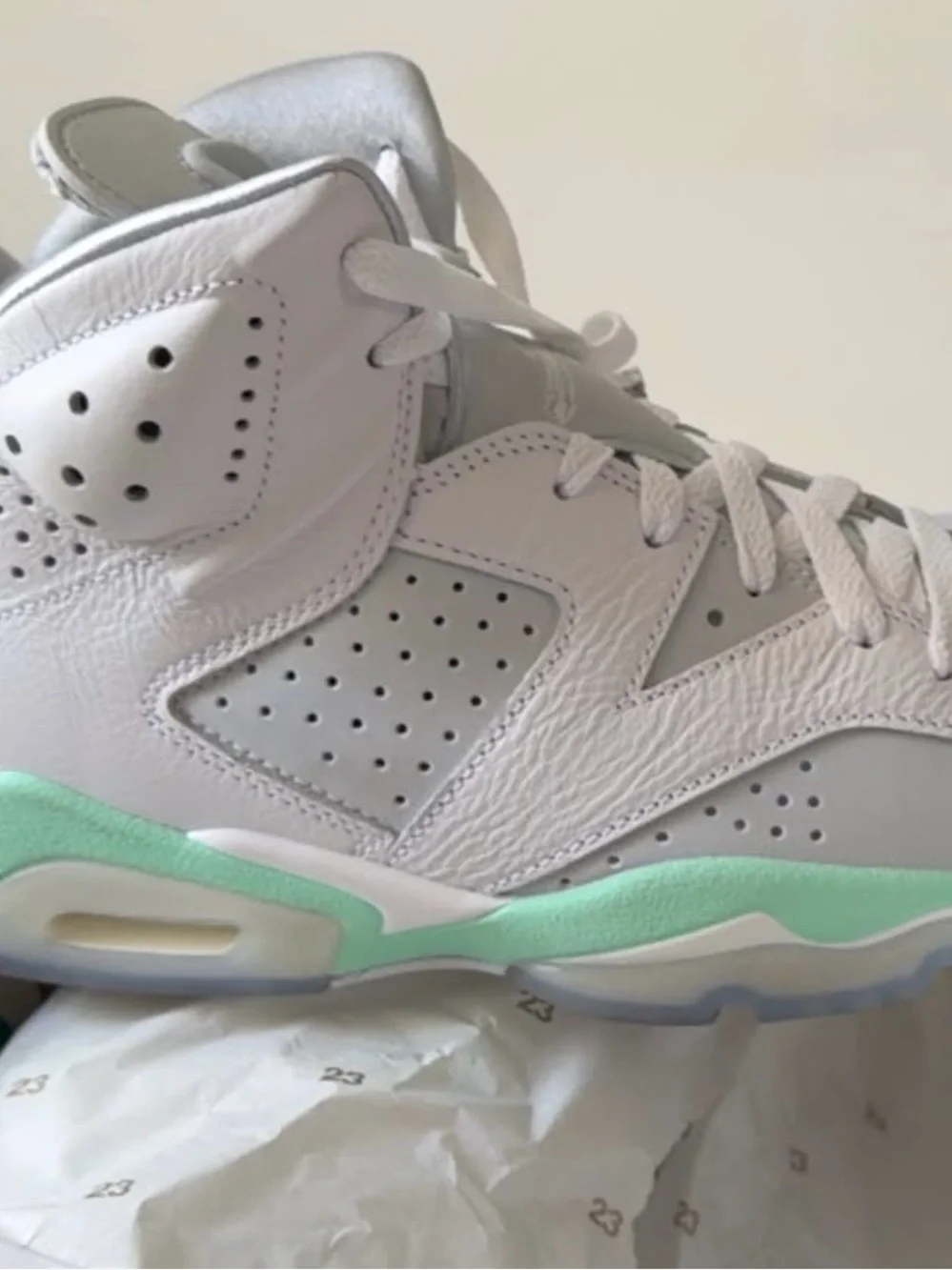 Jordan Women’s White & Mint Basketball Sneakers